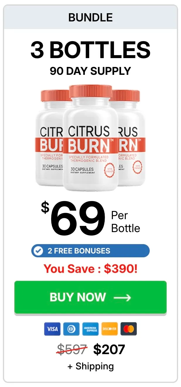 Citrus Burn 3 bottle